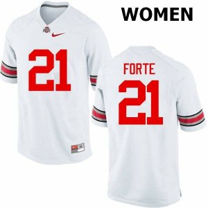 Women's Ohio State Buckeyes #21 Trevon Forte White Nike NCAA College Football Jersey Summer WFP6444QR